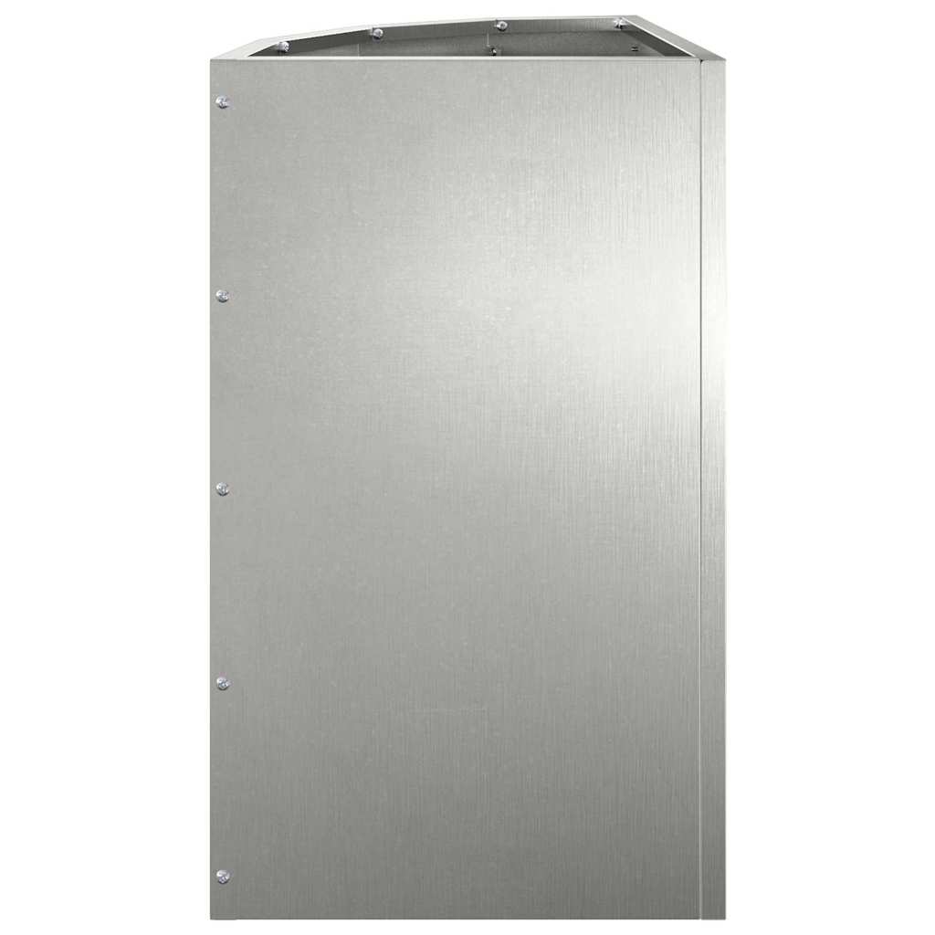 Vaso d'angolo Argento 30 x 30 x 50 cm Acciaio inox