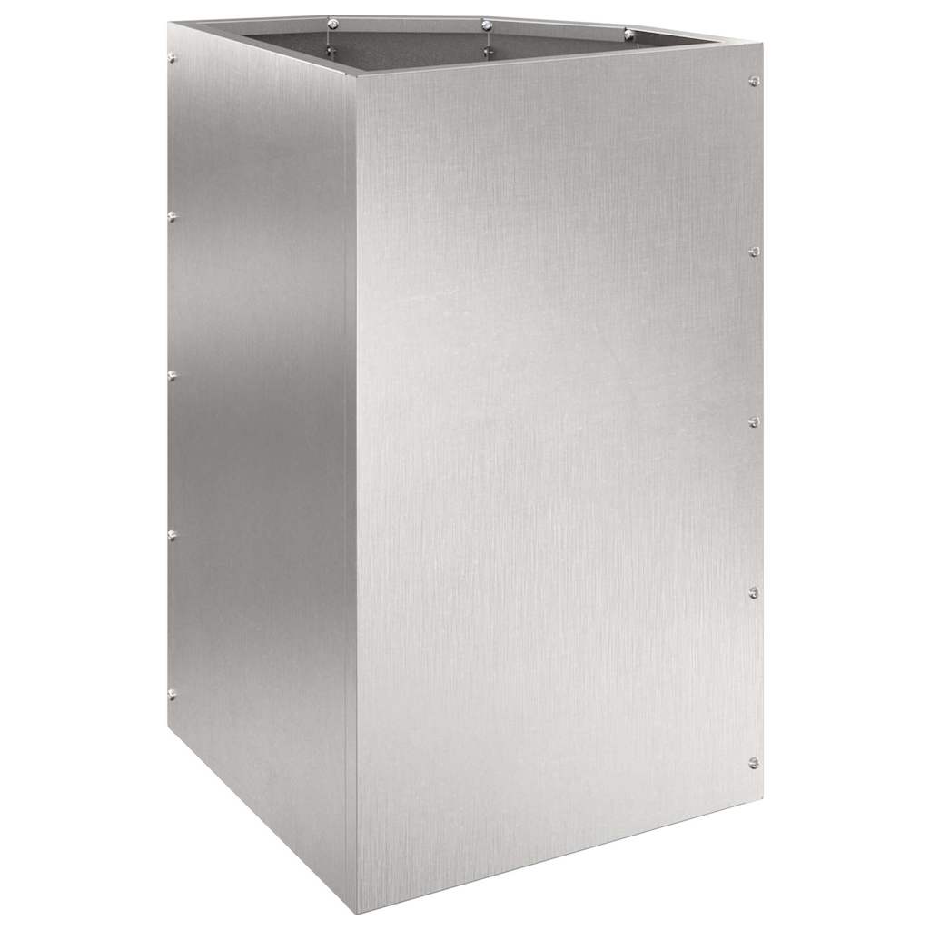 Vaso d'angolo Argento 30 x 30 x 50 cm Acciaio inox