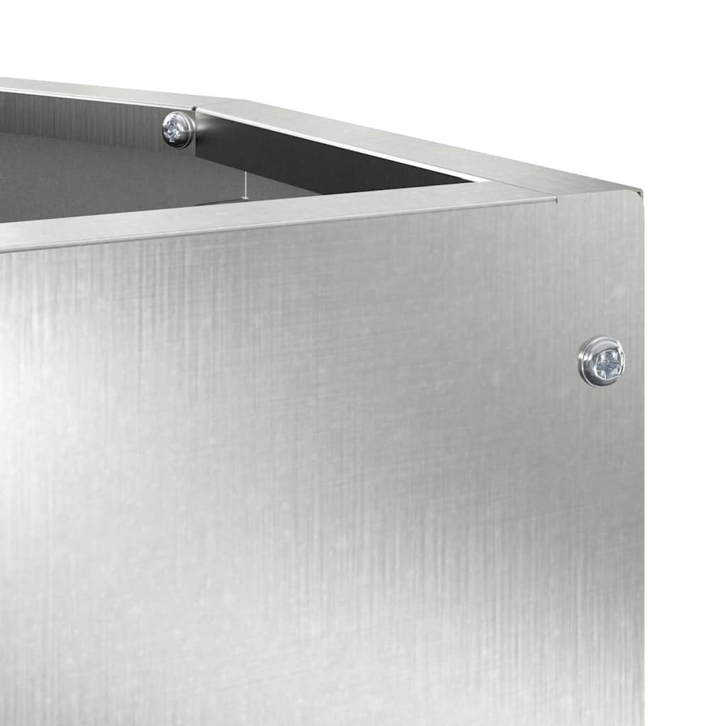 Vaso d'angolo Argento 30 x 30 x 50 cm Acciaio inox
