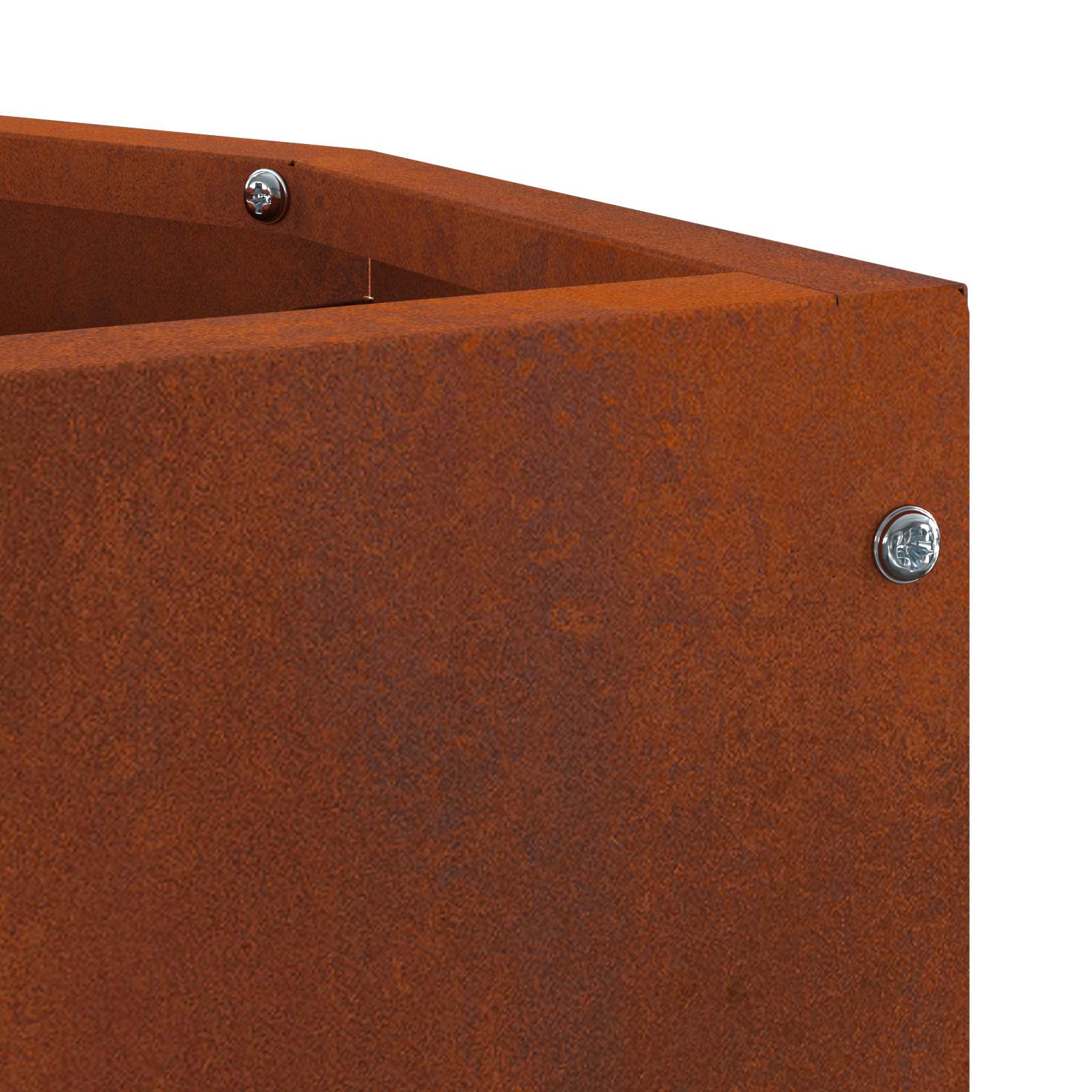 Vaso d'angolo Ruggine 30 x 30 x 50 cm acciaio corten