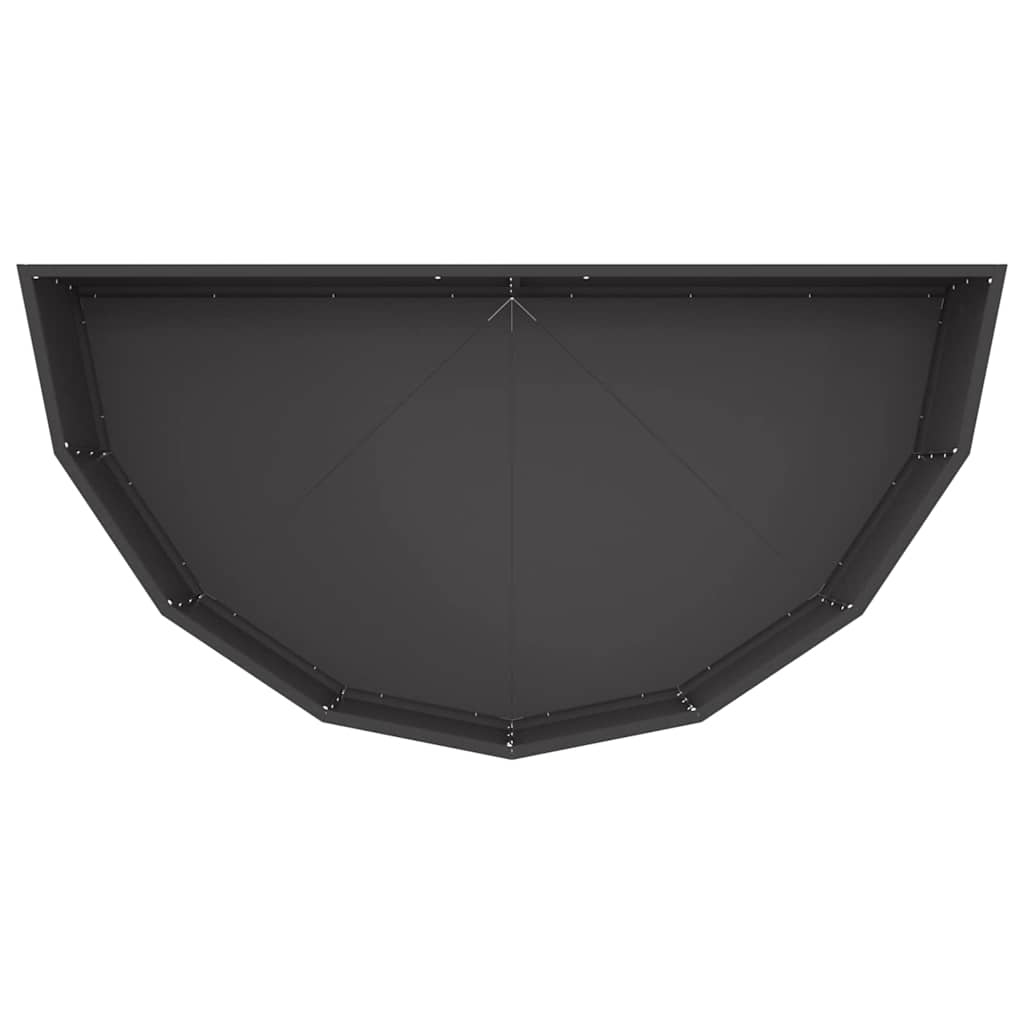 Fioriera Nero 120 x 60 x 35 cm Acciaio