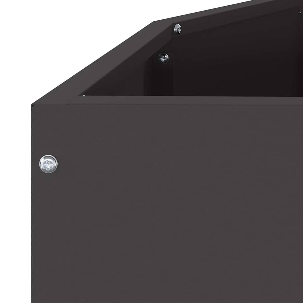 Fioriera Nero 120 x 60 x 35 cm Acciaio