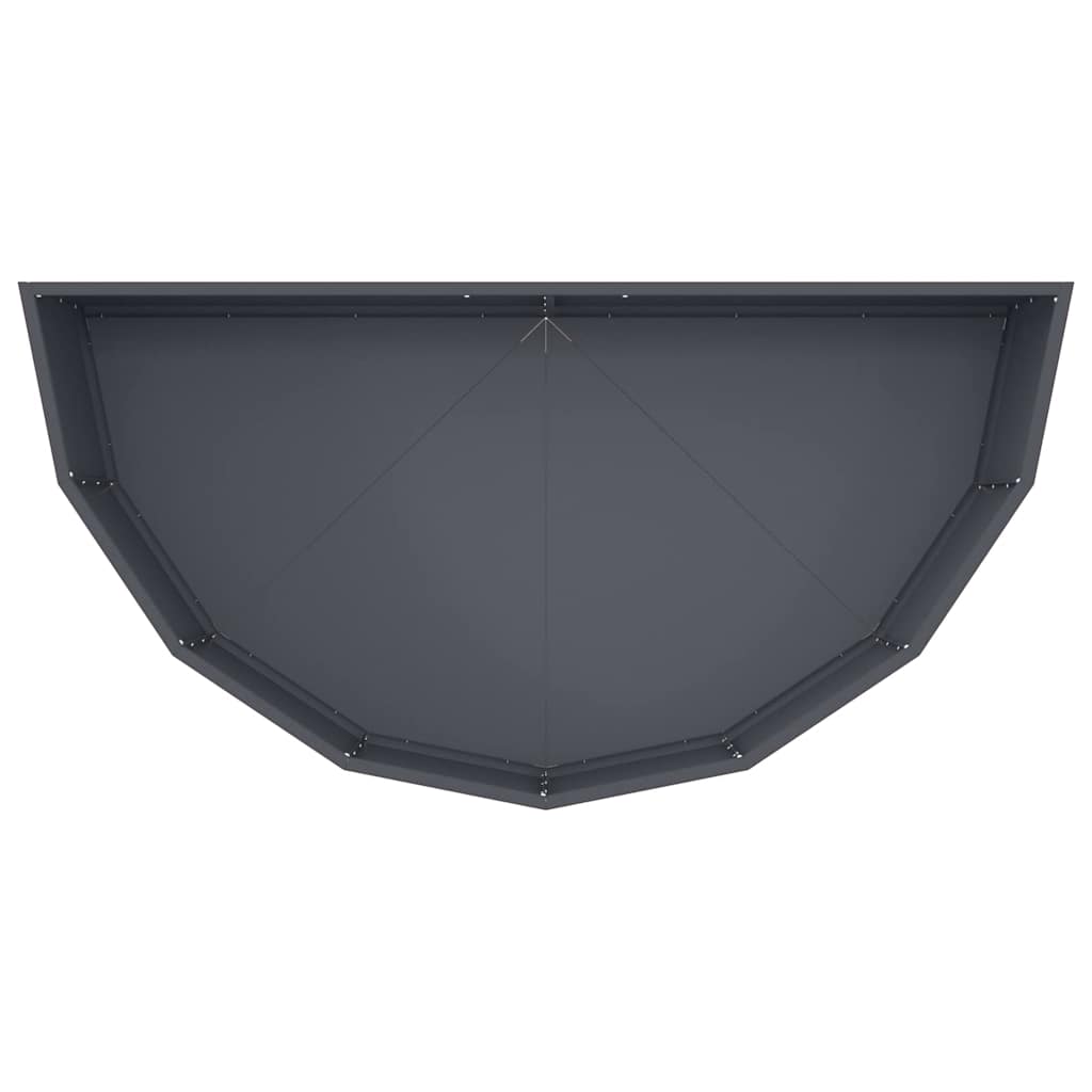 Fioriera Antracite 120 x 60 x 35 cm Acciaio