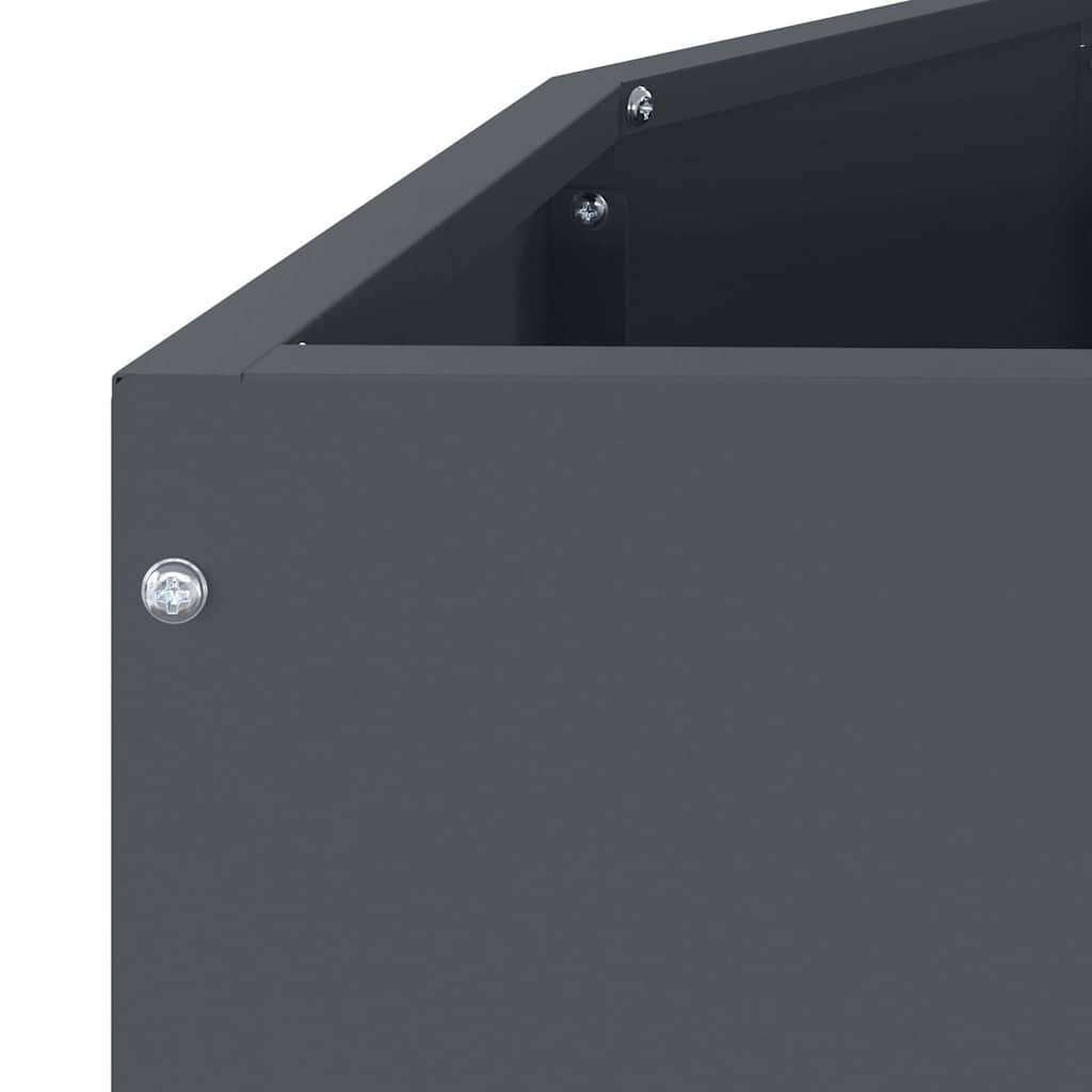 Fioriera Antracite 120 x 60 x 35 cm Acciaio