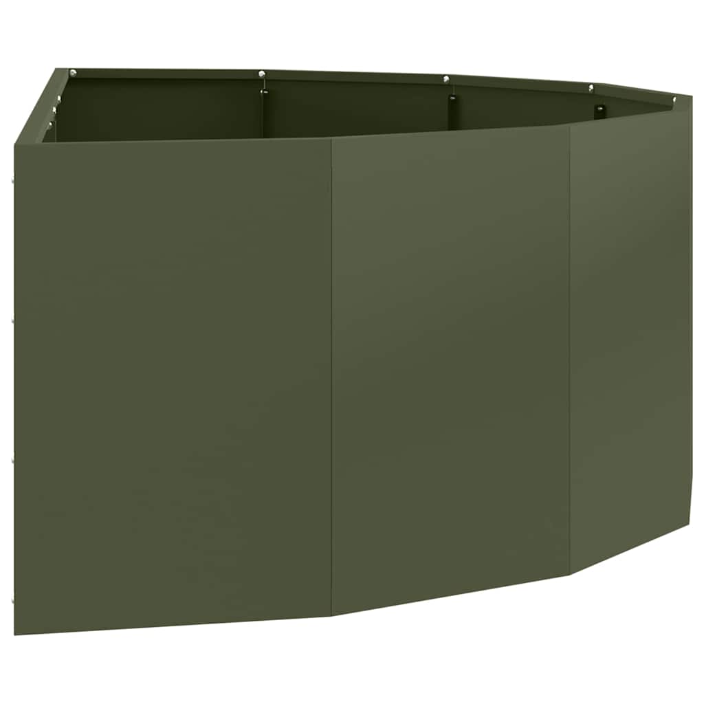 Fioriera Verde oliva 120 x 60 x 35 cm Acciaio