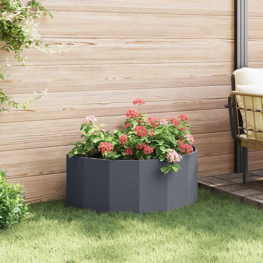 Fioriera Antracite 90 x 45 x 35 cm Acciaio