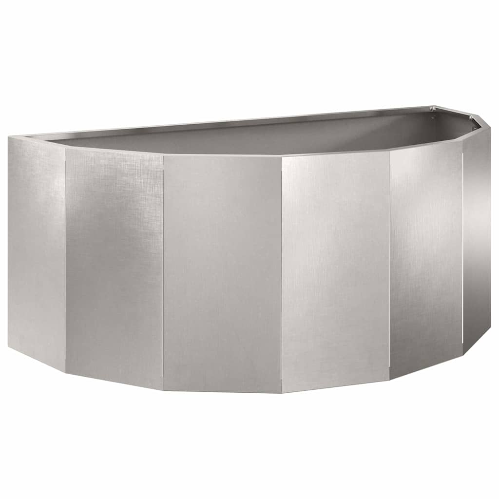 Fioriera Argento 90 x 45 x 35 cm Acciaio inossidabile