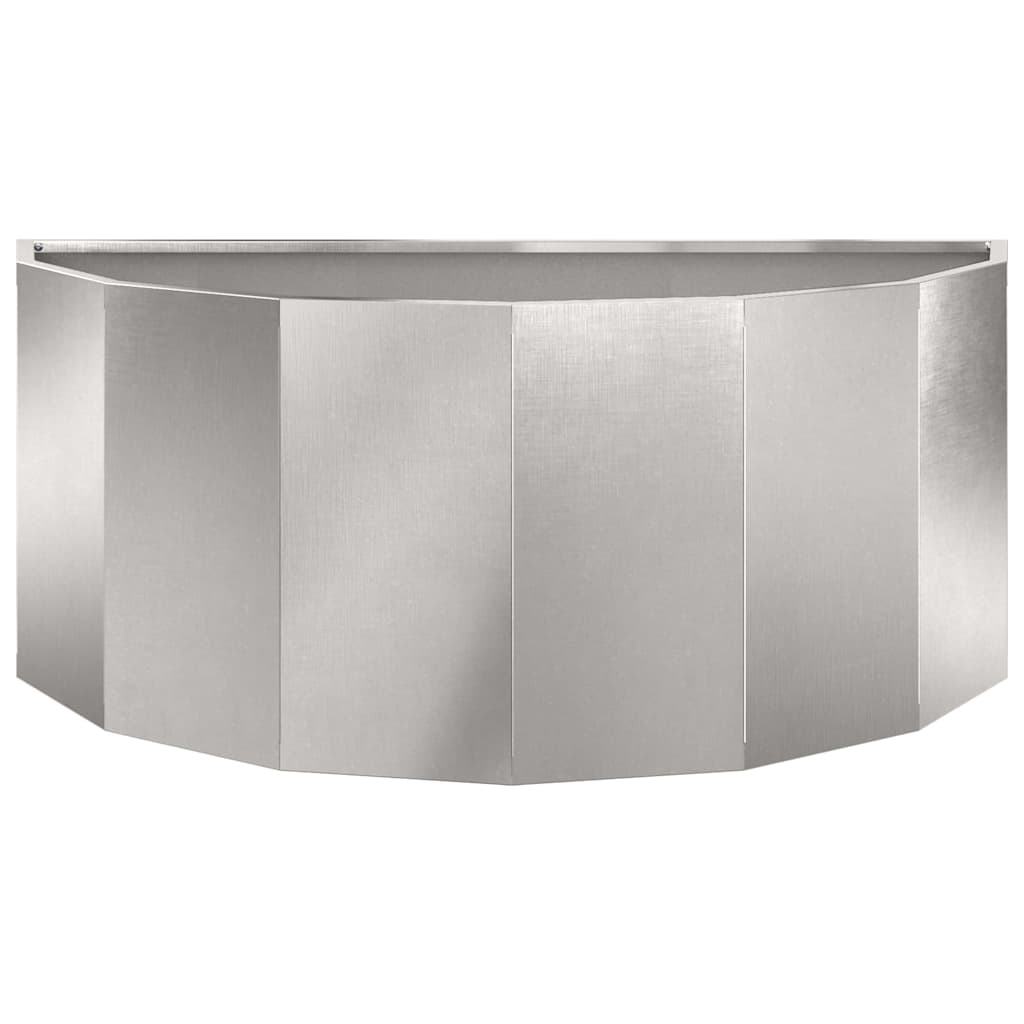 Fioriera Argento 90 x 45 x 35 cm Acciaio inossidabile