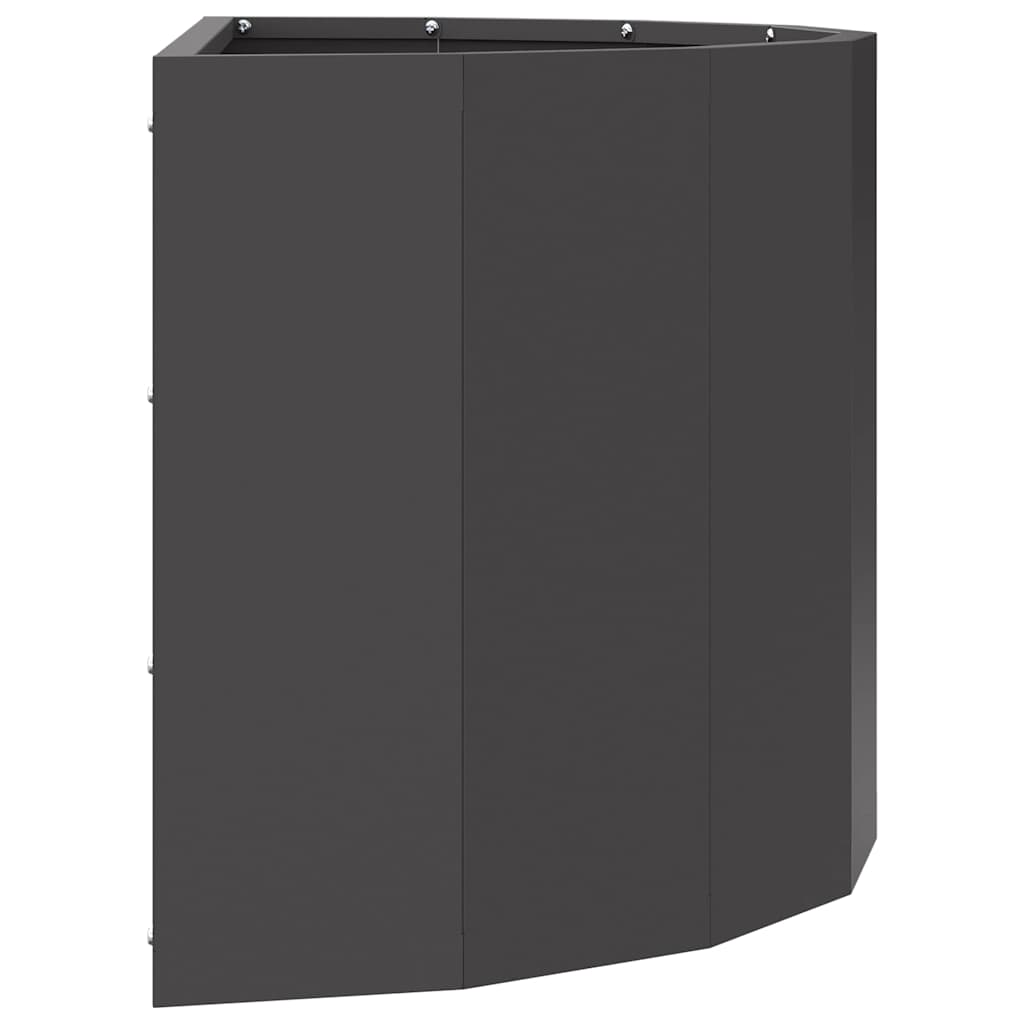 Fioriera Nero 60 x 30 x 35 cm Acciaio