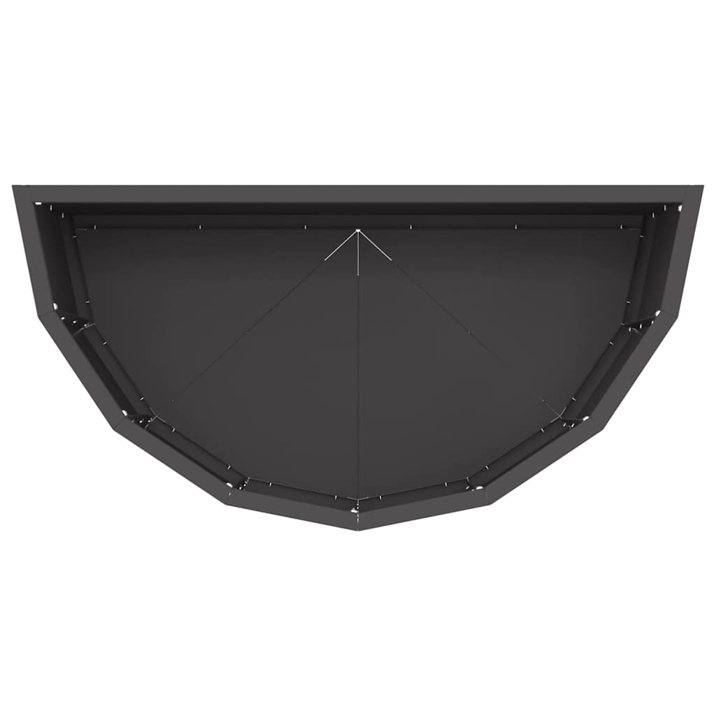 Fioriera Nero 60 x 30 x 35 cm Acciaio