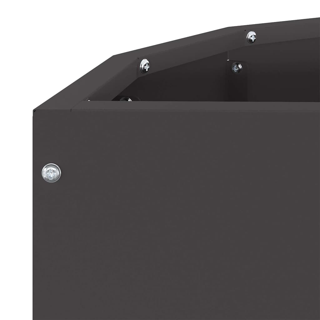 Fioriera Nero 60 x 30 x 35 cm Acciaio