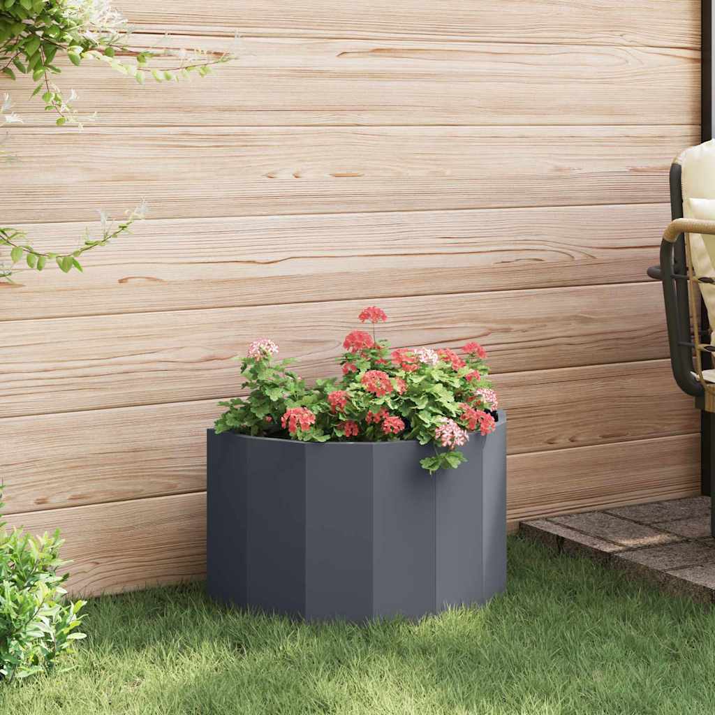 Fioriera Antracite 60 x 30 x 35 cm Acciaio