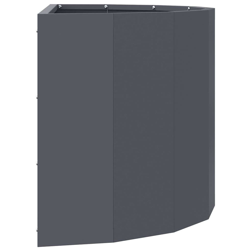 Fioriera Antracite 60 x 30 x 35 cm Acciaio