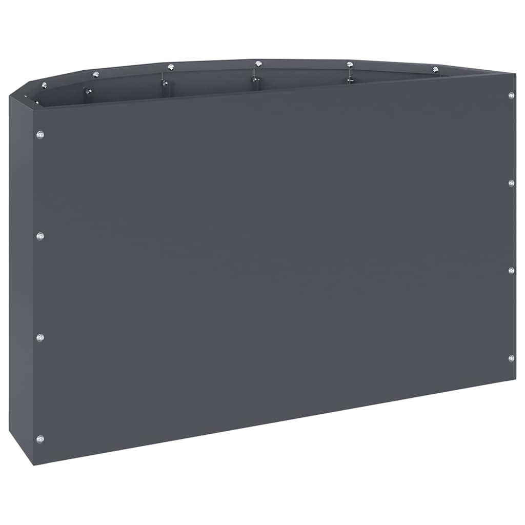 Fioriera Antracite 60 x 30 x 35 cm Acciaio