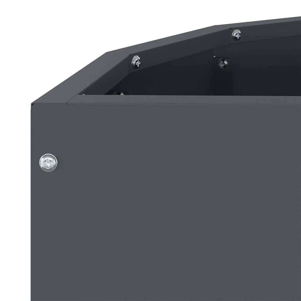 Fioriera Antracite 60 x 30 x 35 cm Acciaio