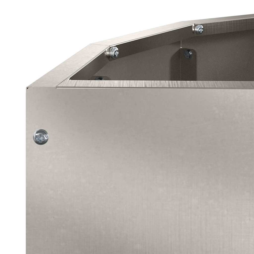 Fioriera Argento 60 x 30 x 35 cm Acciaio inossidabile