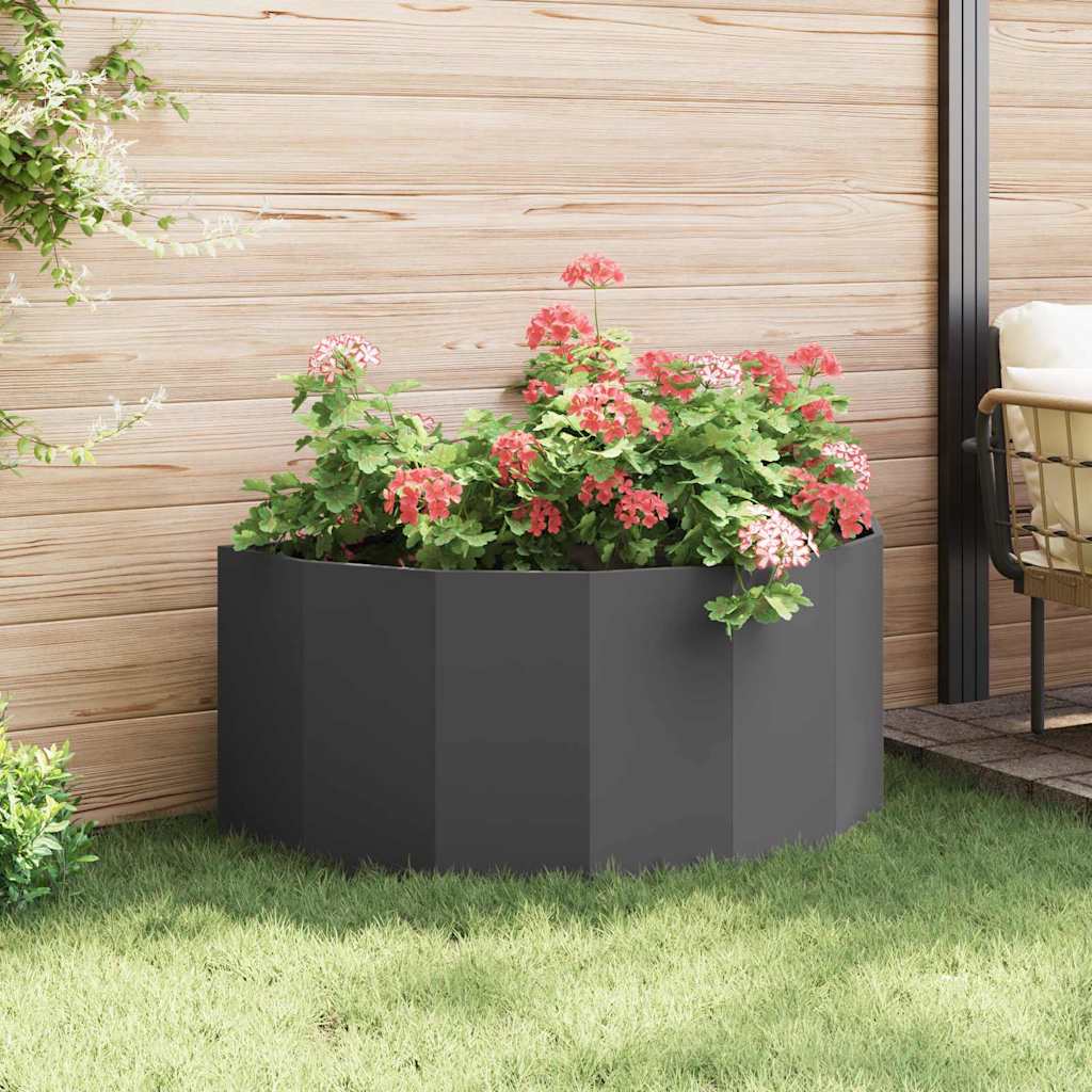 Fioriera Nero 120 x 60 x 50 cm Acciaio