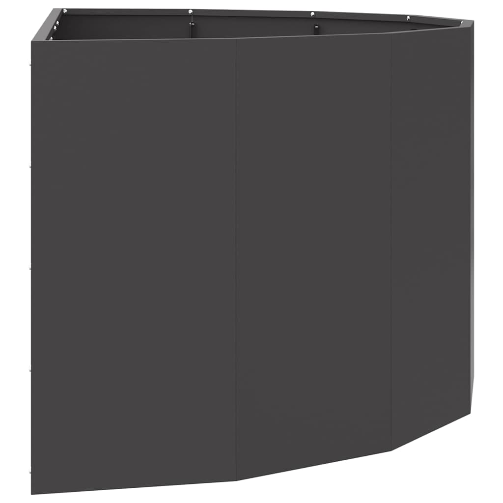 Fioriera Nero 120 x 60 x 50 cm Acciaio