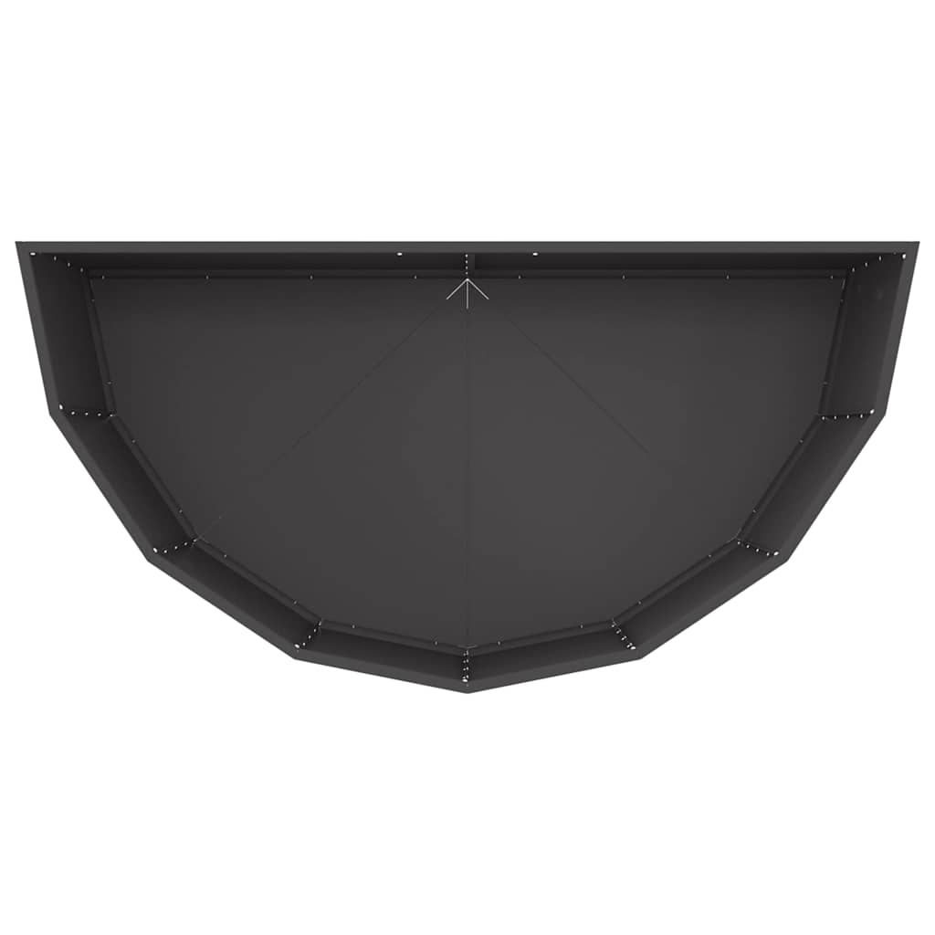 Fioriera Nero 120 x 60 x 50 cm Acciaio