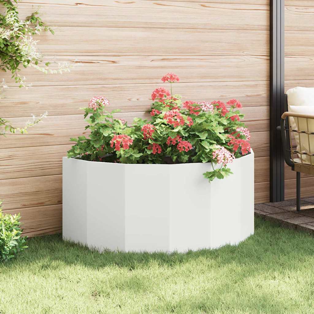 Fioriera Bianco 120 x 60 x 50 cm Acciaio
