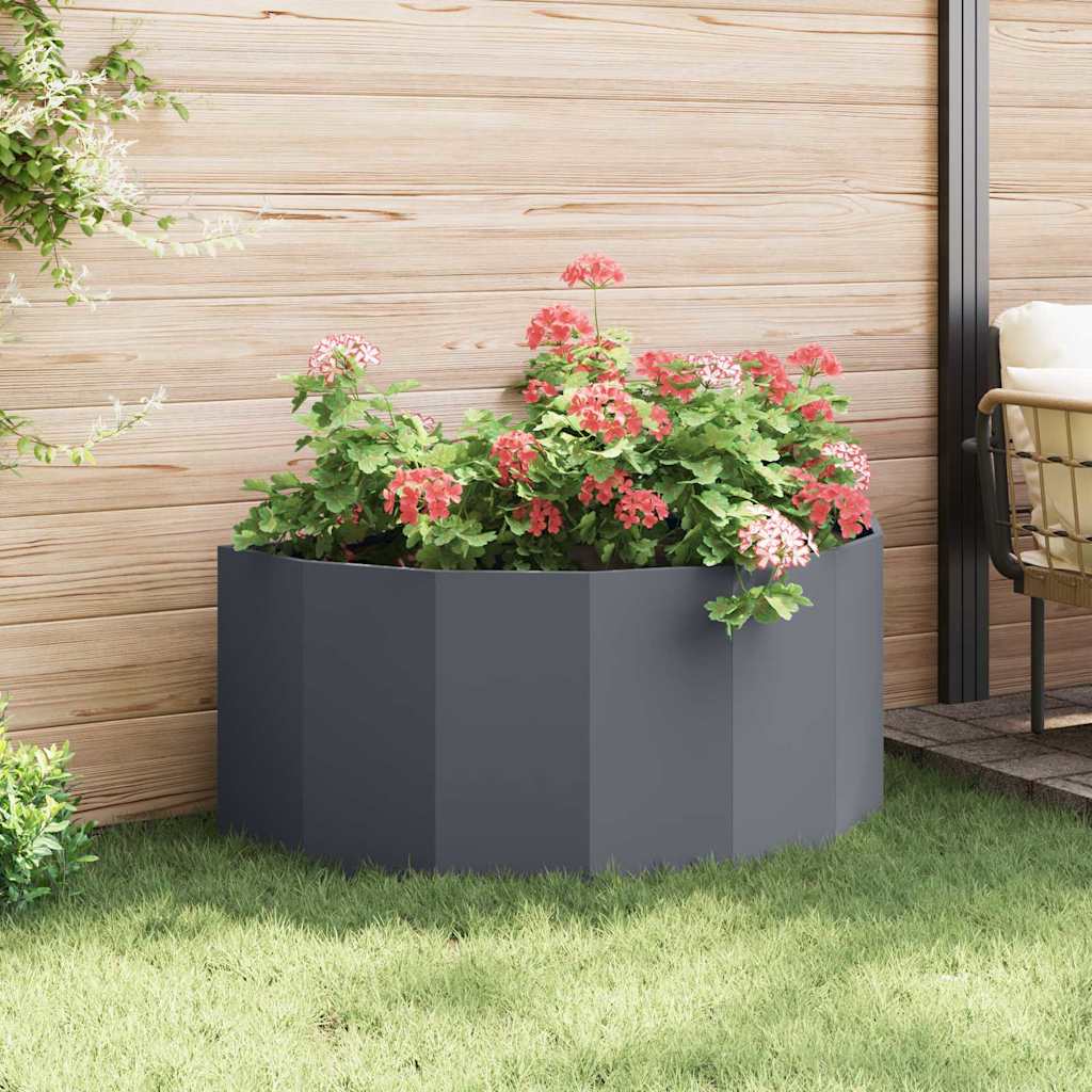 Fioriera Antracite 120 x 60 x 50 cm Acciaio