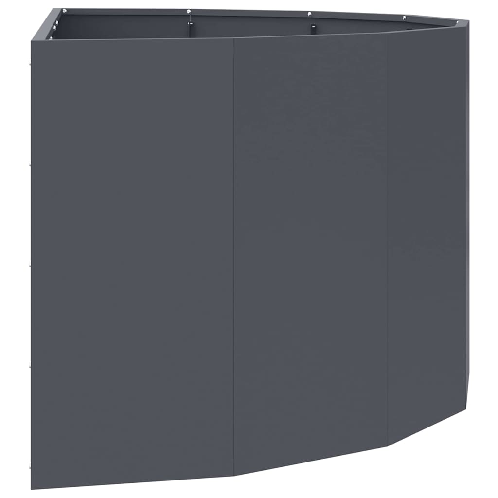 Fioriera Antracite 120 x 60 x 50 cm Acciaio