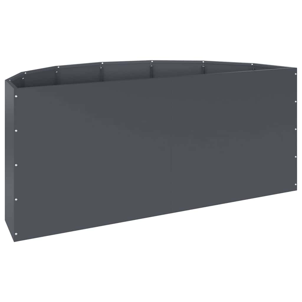 Fioriera Antracite 120 x 60 x 50 cm Acciaio