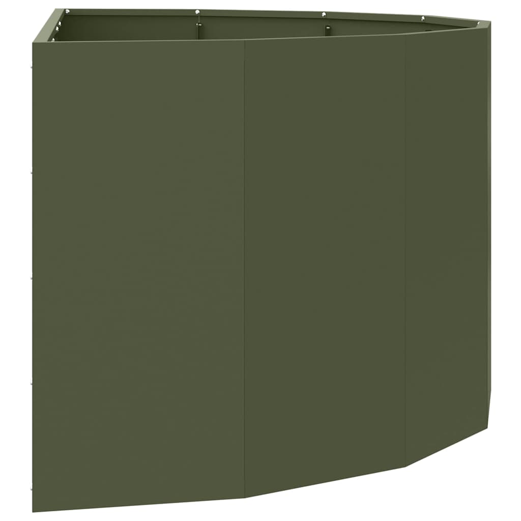 Fioriera Verde oliva 120 x 60 x 50 cm Acciaio