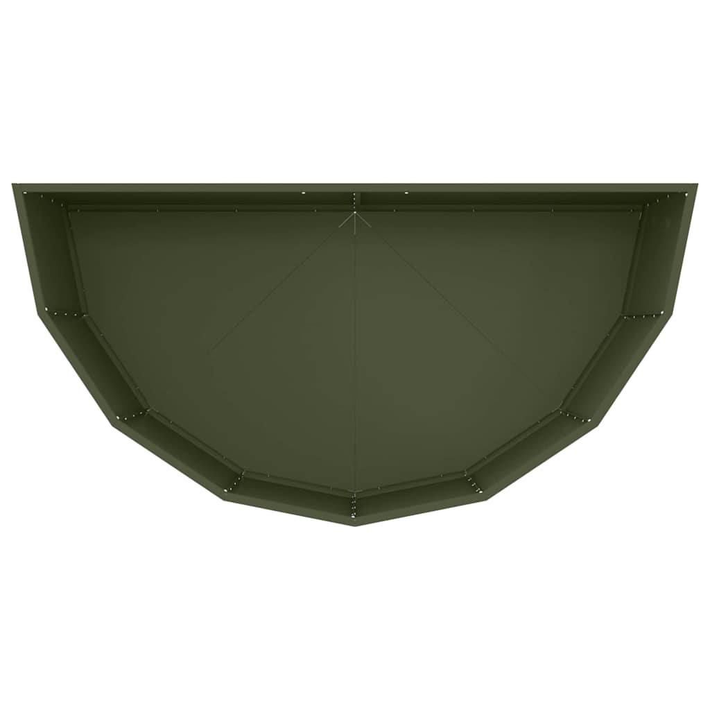 Fioriera Verde oliva 120 x 60 x 50 cm Acciaio
