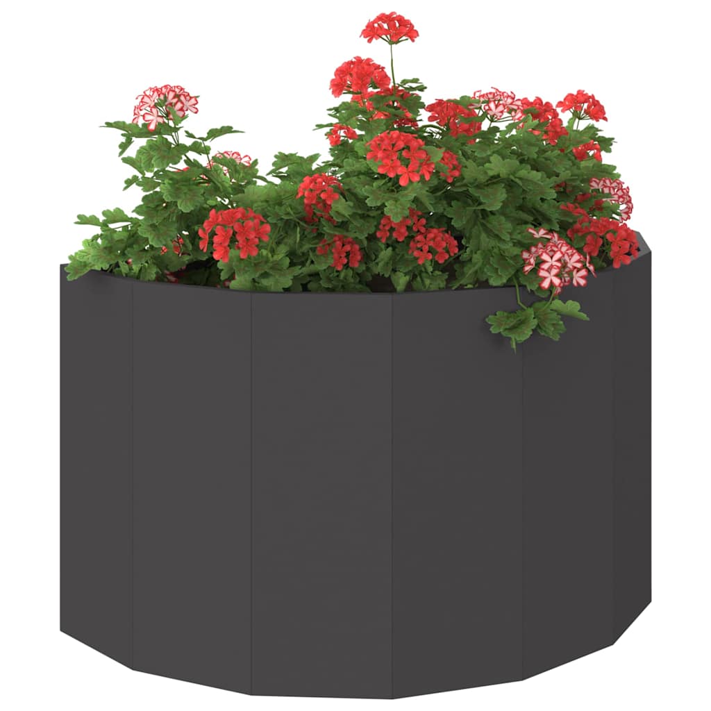 Fioriera Nero 90 x 45 x 50 cm Acciaio