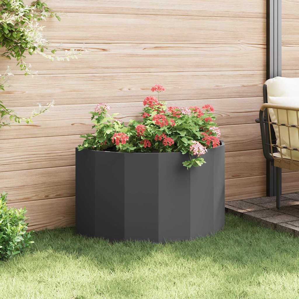 Fioriera Nero 90 x 45 x 50 cm Acciaio