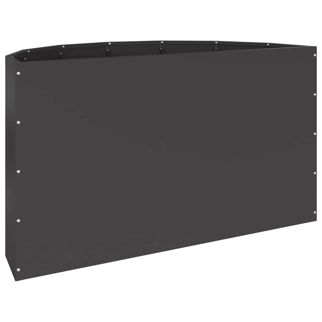 Fioriera Nero 90 x 45 x 50 cm Acciaio