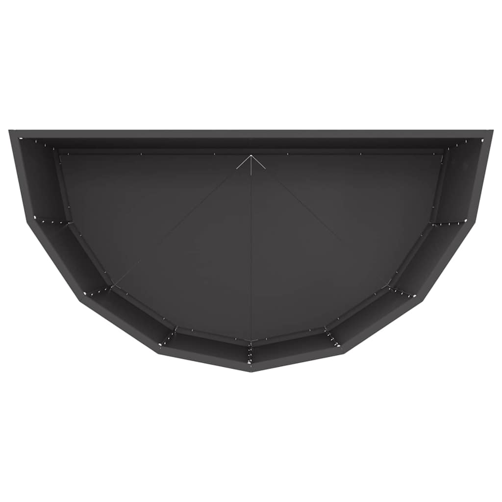 Fioriera Nero 90 x 45 x 50 cm Acciaio