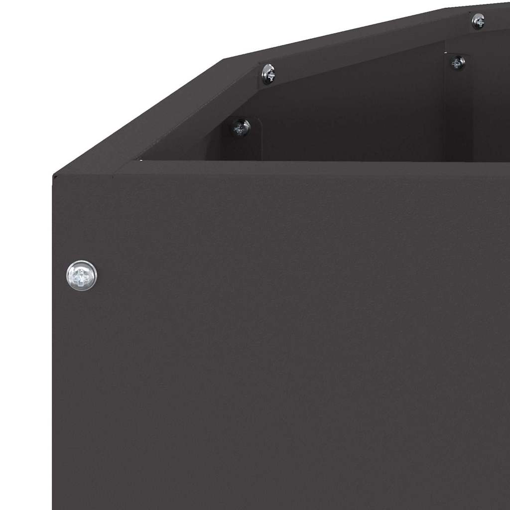 Fioriera Nero 90 x 45 x 50 cm Acciaio
