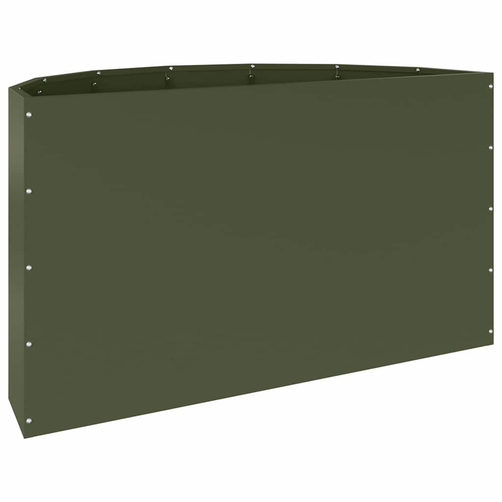 Fioriera Verde oliva 90 x 45 x 50 cm Acciaio