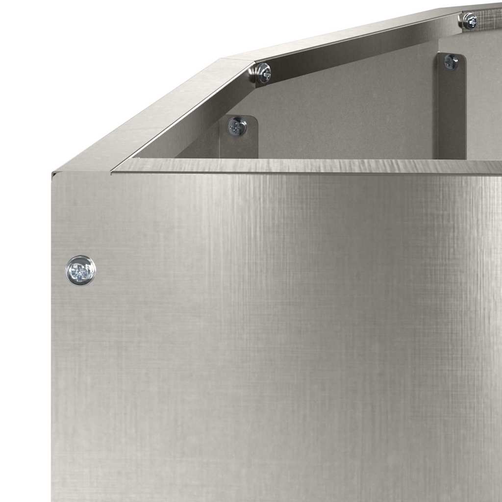 Fioriera Argento 90 x 45 x 50 cm Acciaio inossidabile