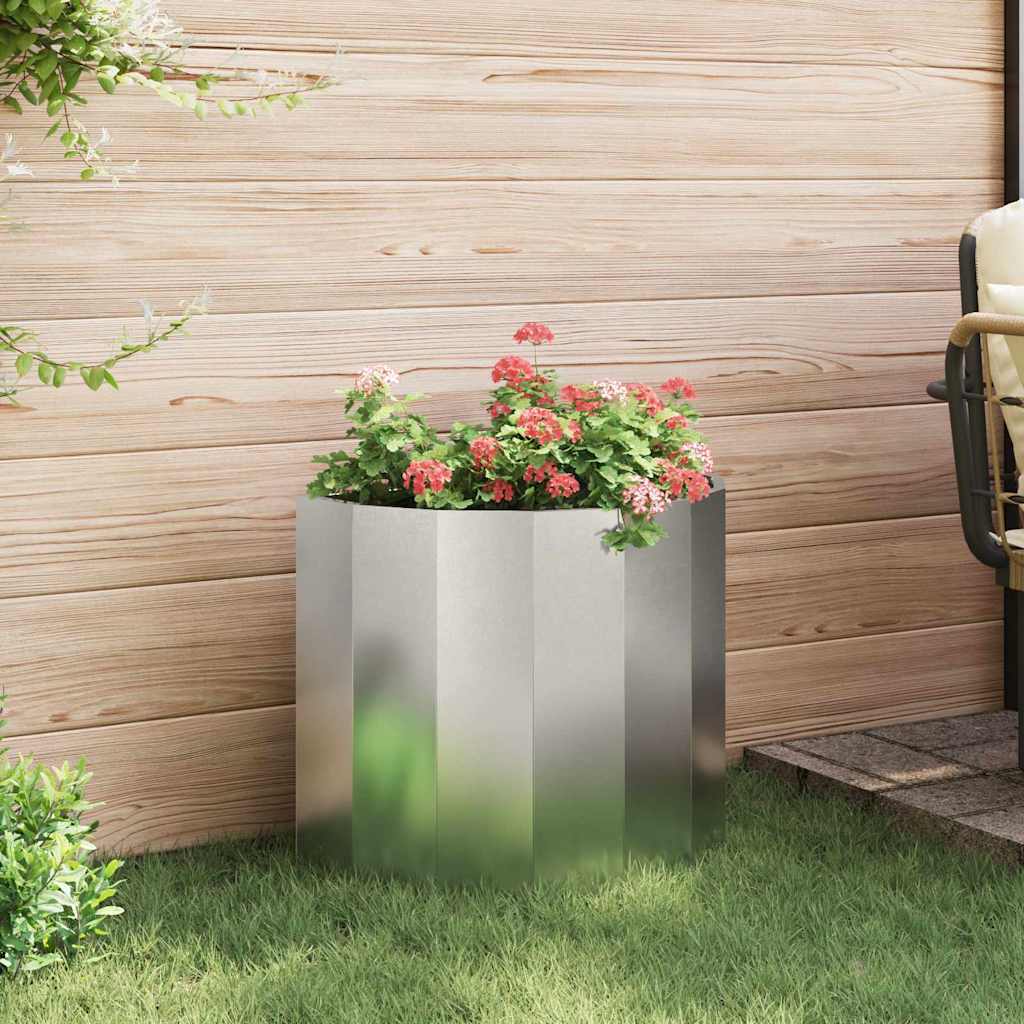 Fioriera Argento 60 x 30 x 50 cm Acciaio inossidabile