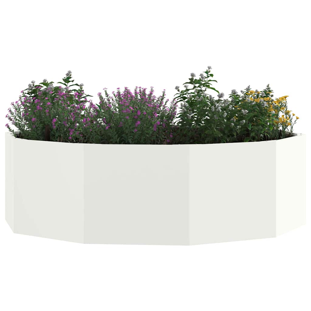 Fioriera Bianco 120 x 120 x 35 cm Acciaio