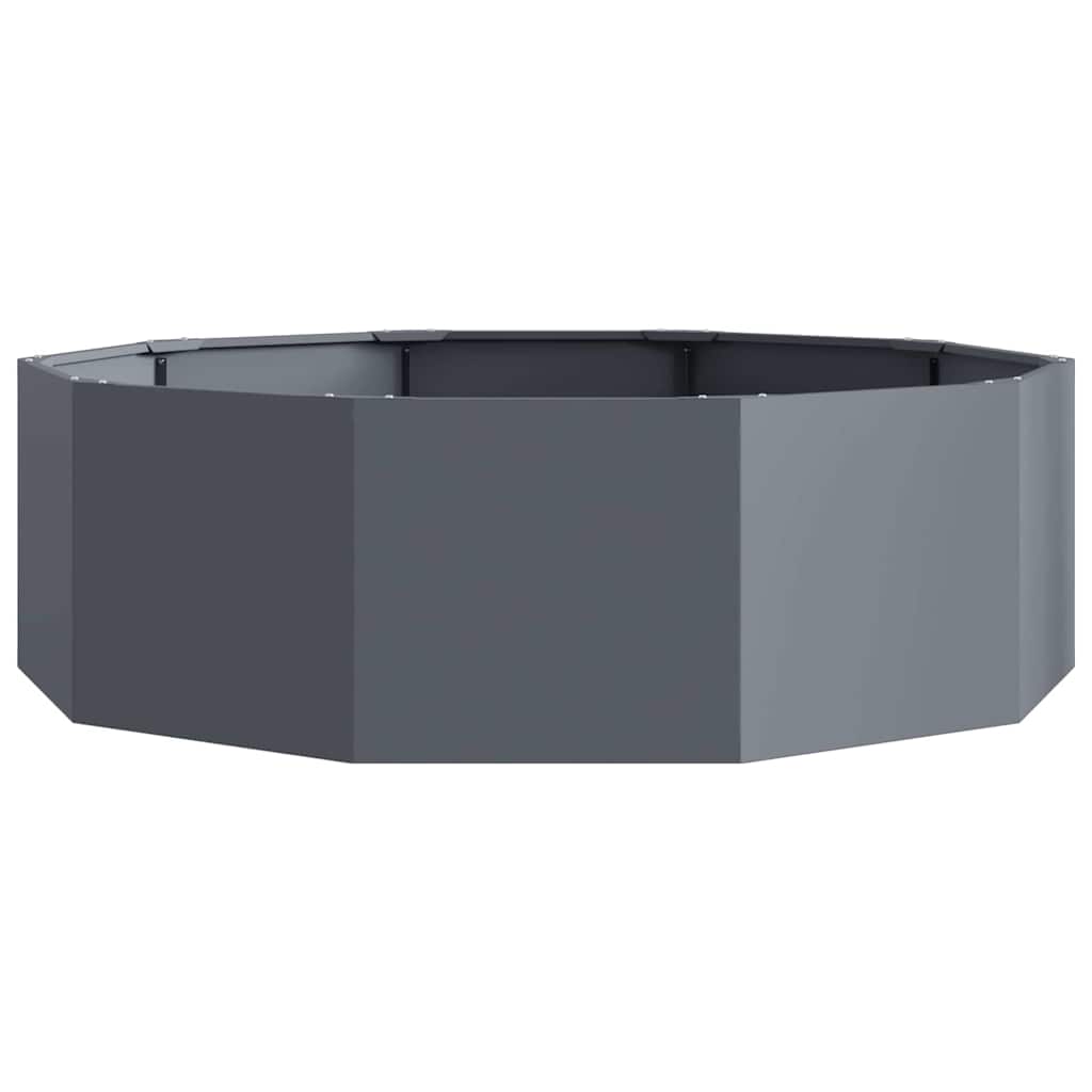 Fioriera Antracite 120 x 120 x 35 cm Acciaio
