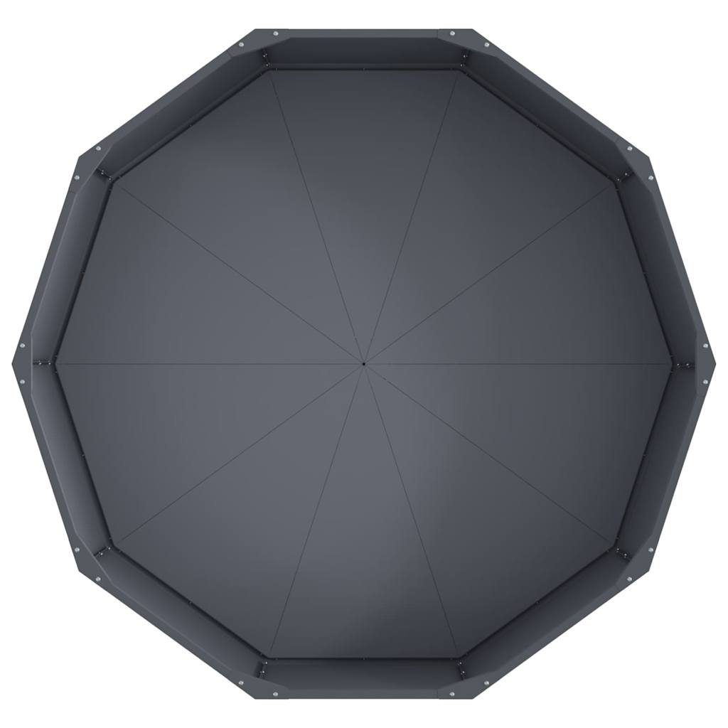 Fioriera Antracite 120 x 120 x 35 cm Acciaio