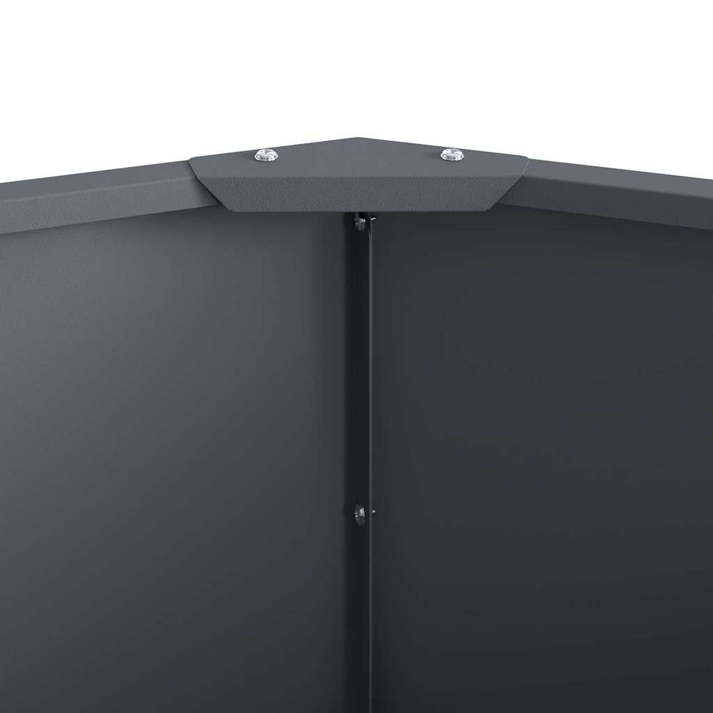 Fioriera Antracite 120 x 120 x 35 cm Acciaio