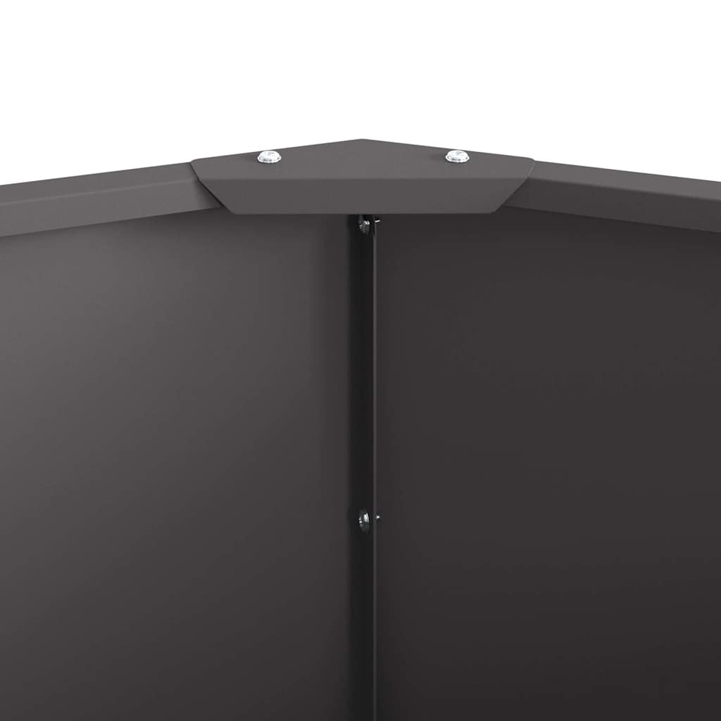 Fioriera Nero 90 x 90 x 35 cm Acciaio