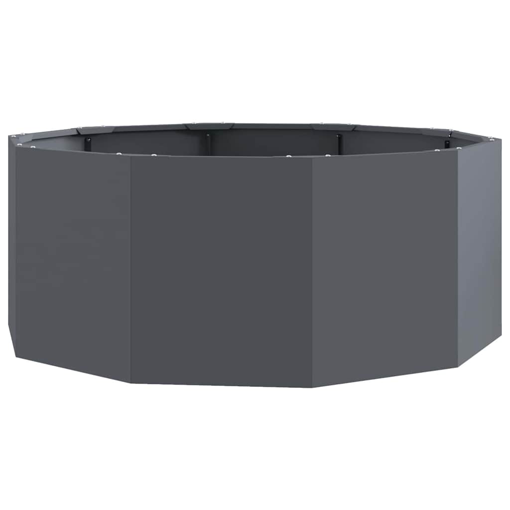 Fioriera Antracite 90 x 90 x 35 cm Acciaio