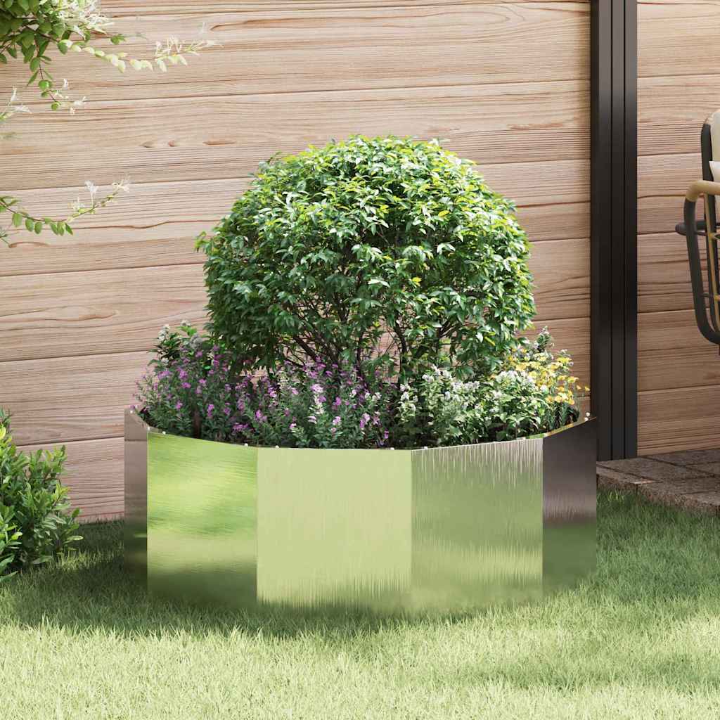 Fioriera Argento 90 x 90 x 35 cm Acciaio inossidabile