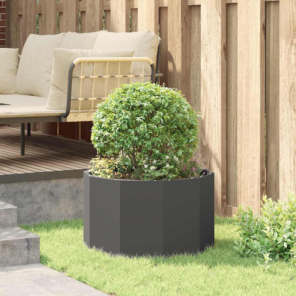 Fioriera Nero 60 x 60 x 35 cm Acciaio