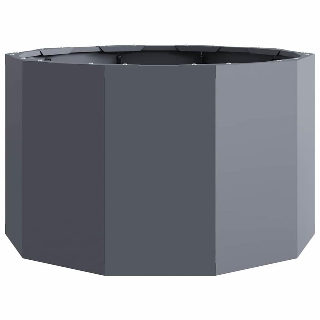 Fioriera Antracite 60 x 60 x 35 cm Acciaio