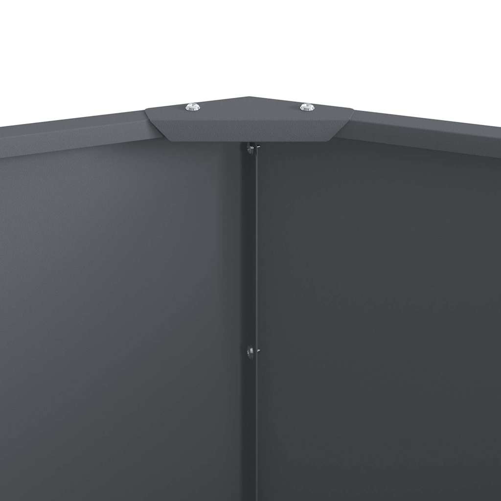 Fioriera rotonda antracite in acciaio 120 x 120 cm