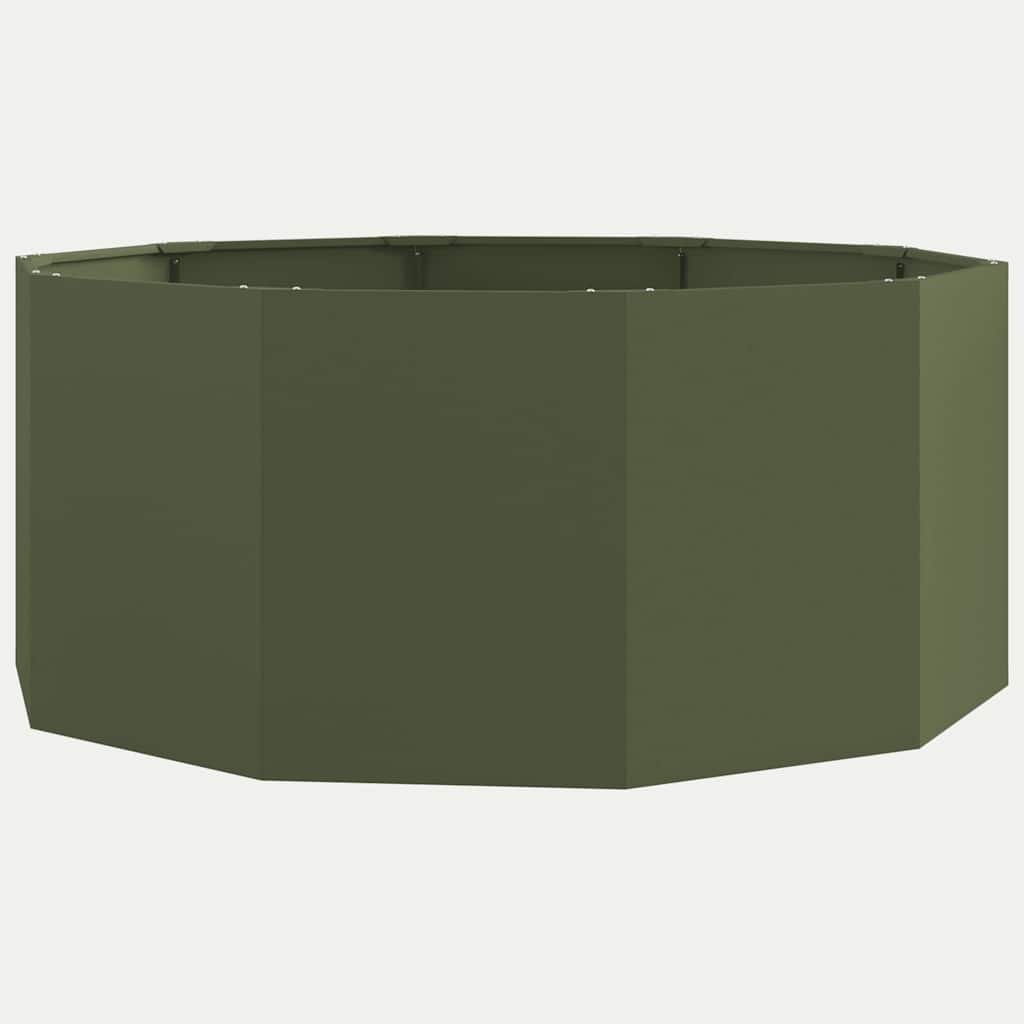 Fioriera Verde oliva 120 x 120 x 50 cm Acciaio