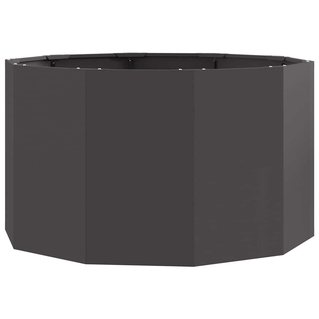 Fioriera Nero 90 x 90 x 50 cm Acciaio