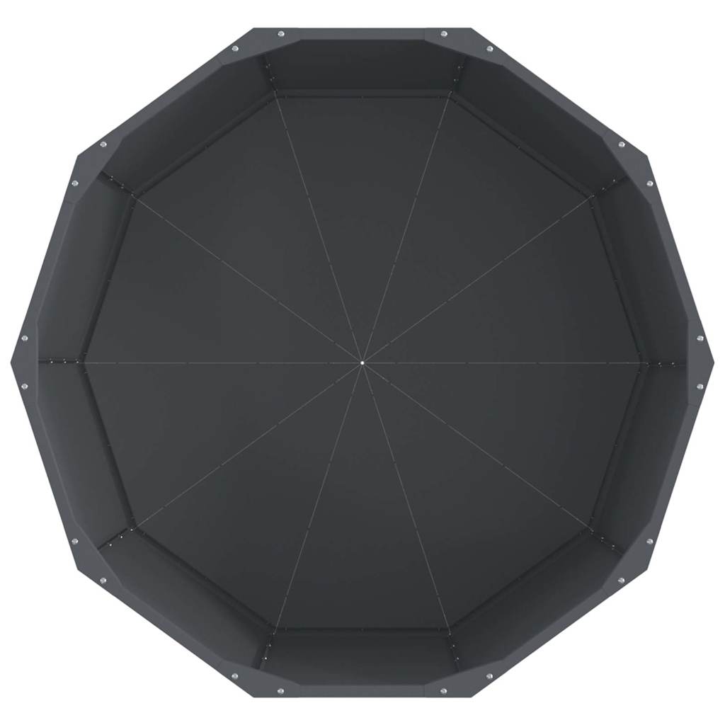 Fioriera Antracite 90 x 90 x 50 cm Acciaio